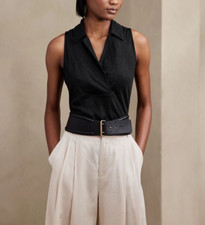 BANANA REPUBLIC Linen Sleeveless Polo #630204