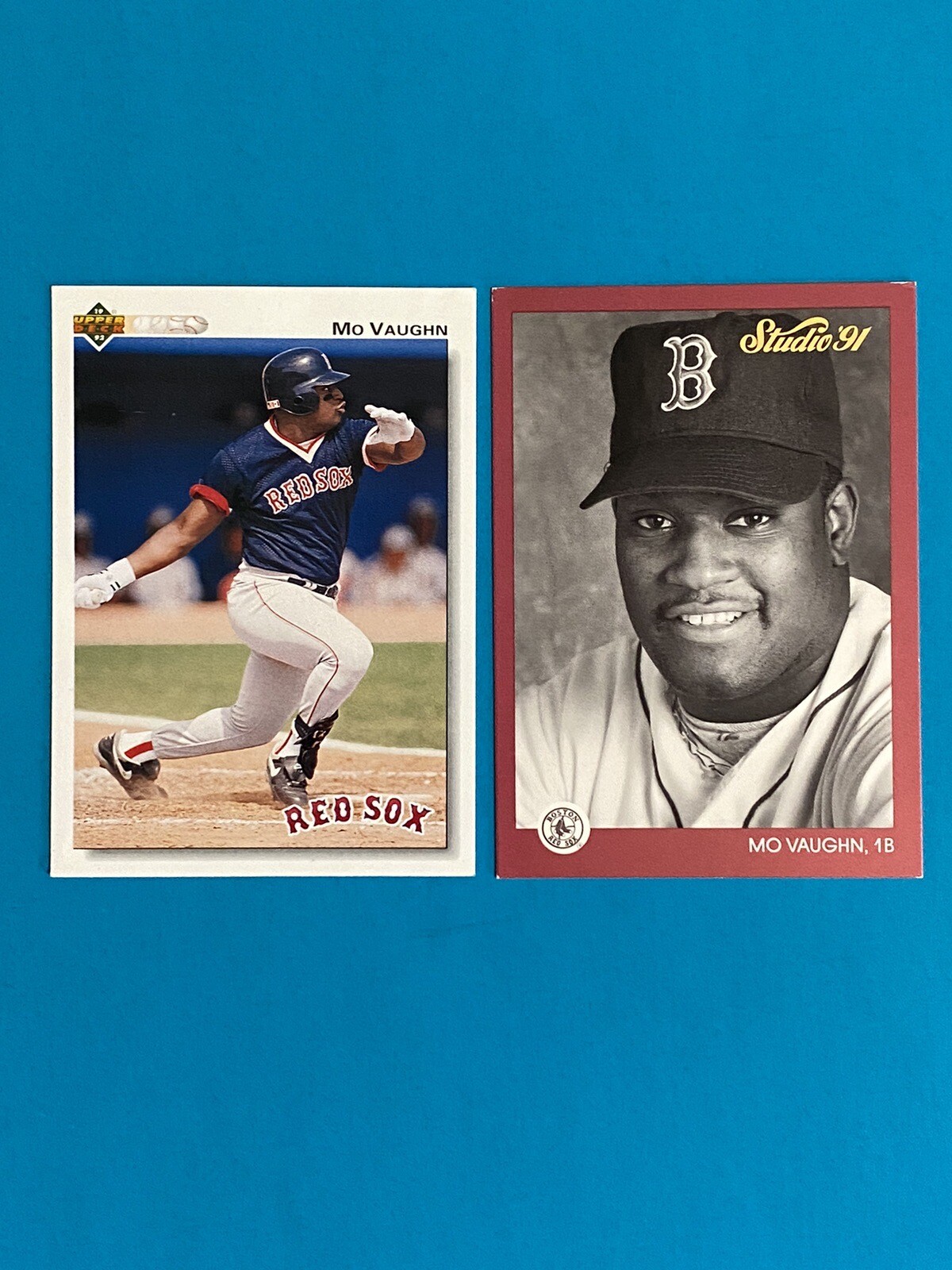 Mo Vaughn Baseball Card Lot 1992 Upper Deck + 1991 Studio Rookie Red