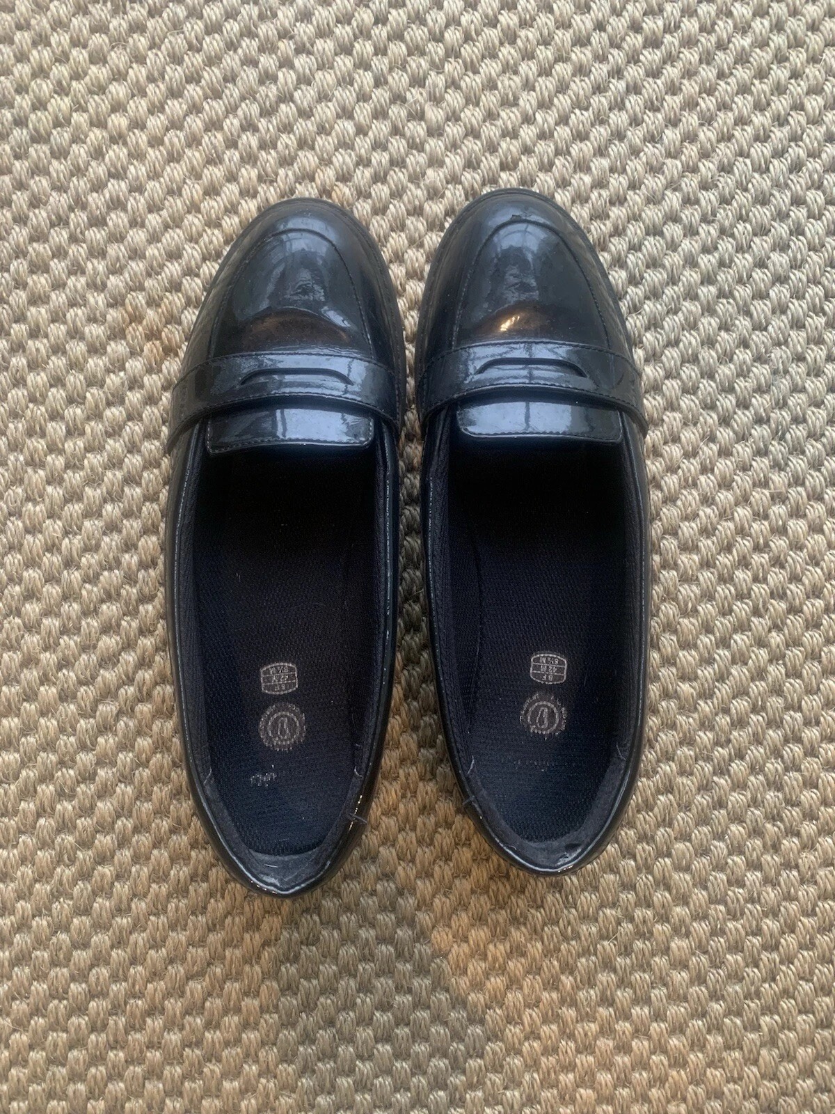 Mocassini scarpe scuola Clarks nero vernice