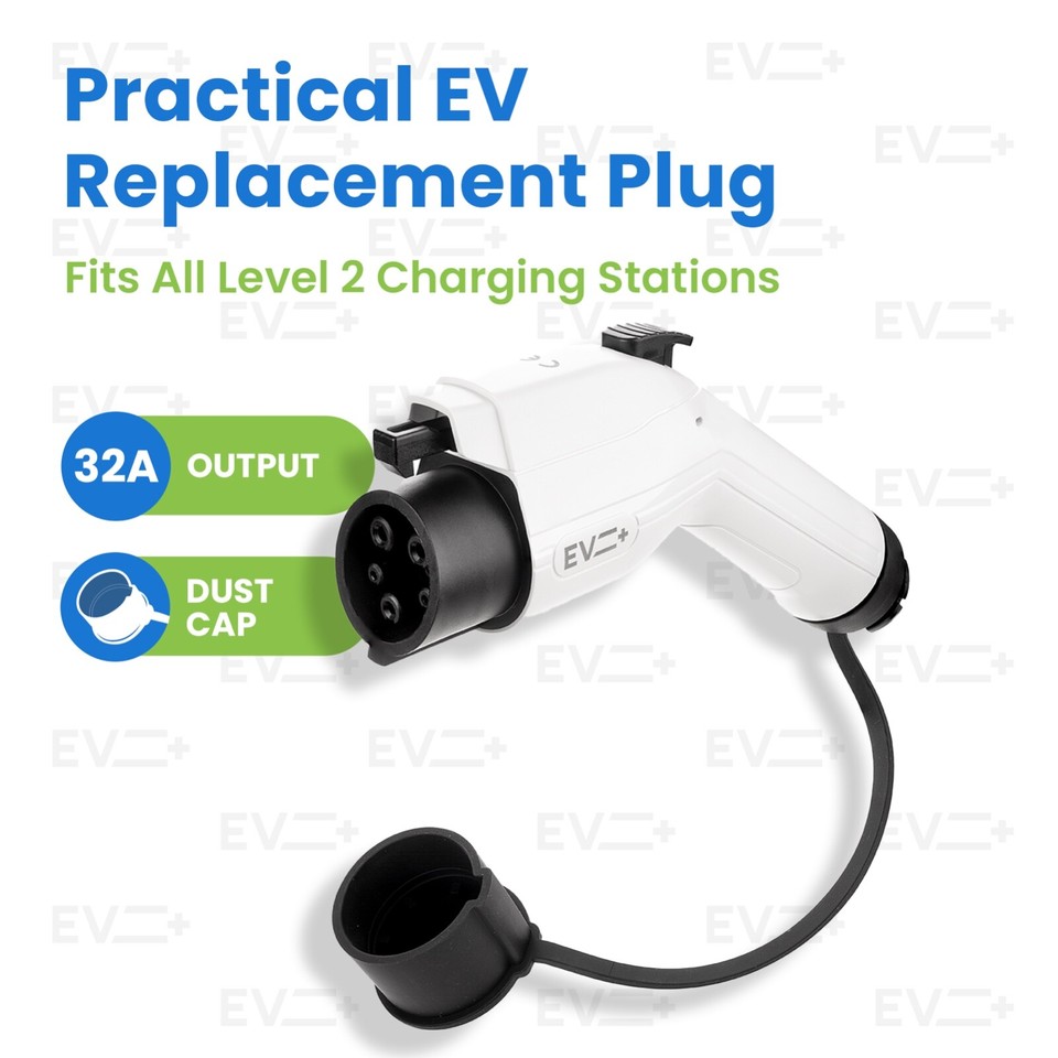 EV 32A Replacement Plug - SAE J1772 Connector - Level 2 Charging Cable ...