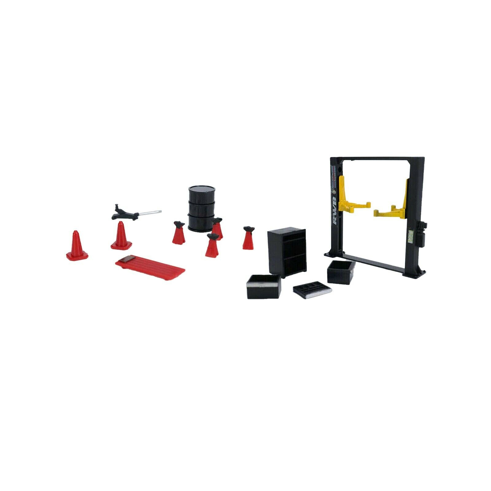 Upgrade1/64 Diecast Diorama Garage Maintenance Tool Set Model Car Decorative