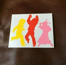 3 x 4" MRS GROSSMAN STICKERS: CHILDREN PLAYING RED YELLOW PINK *