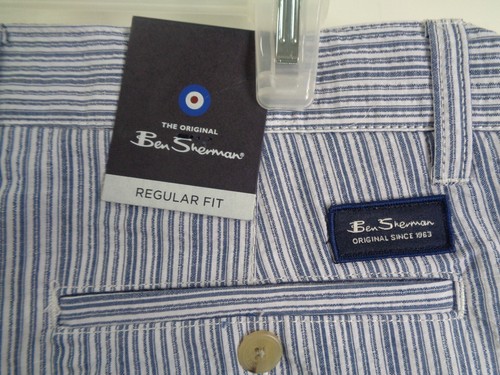 Men's Ben Sherman Stripe Shorts Size 34 Color Indigo NWT! - Picture 4 of 4