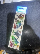 Great White Sharks Sparkly Scrapbook Stickers! New Pack HAMBLY Studios