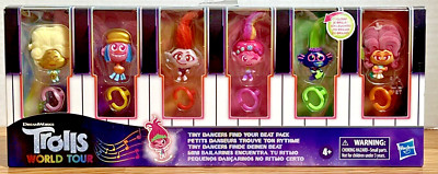 Trolls World Tour Tiny Dancers Find Your Beat Pack 6 Doll Set Hasbro Dreamworks