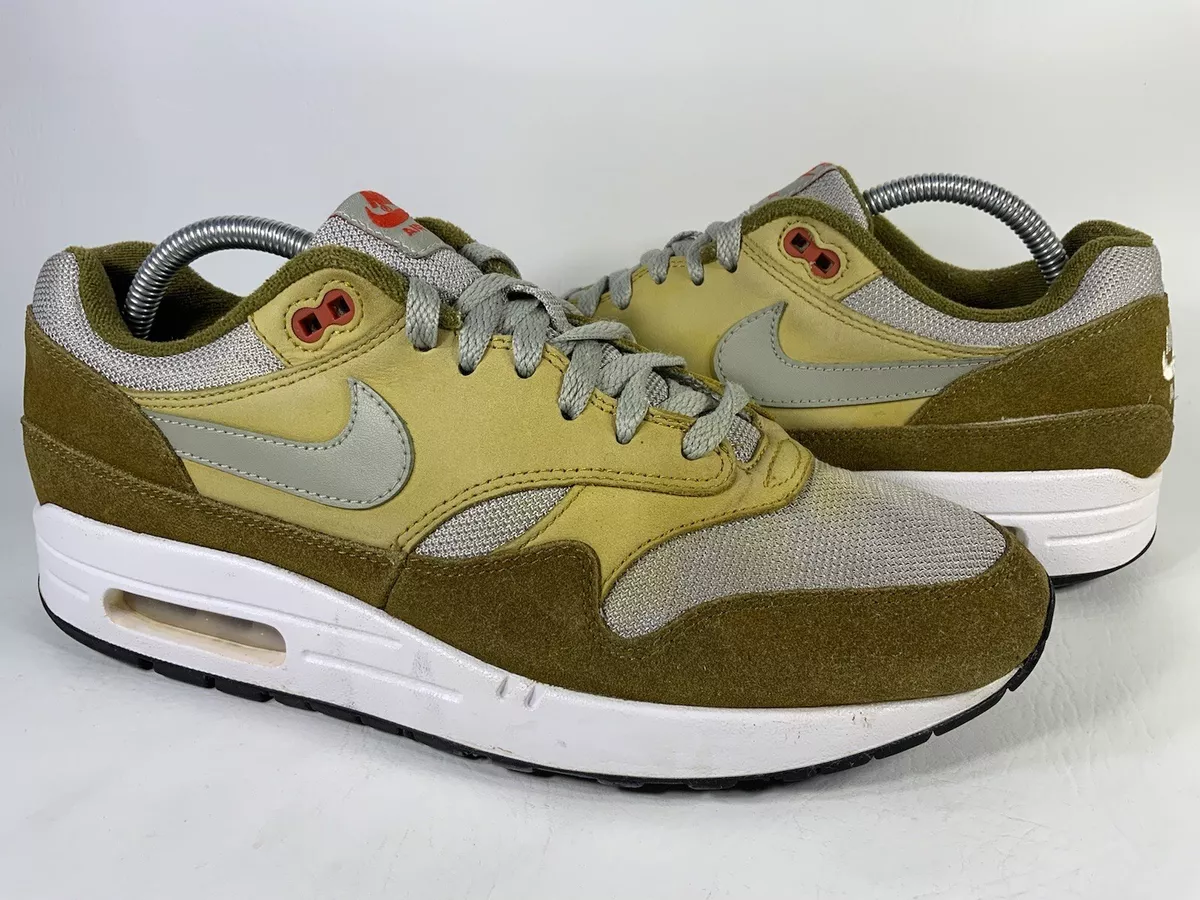 Nike Air Max 1 Premium Retro Curry Olive Green White Size 10 Rare 908366-300