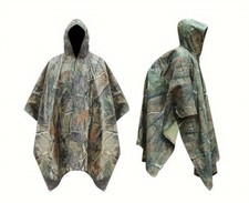 Regenponcho / Tarp - Dark Leaf Camo - Stabile Ausf&uuml;hrung - Survival / Bushcraft