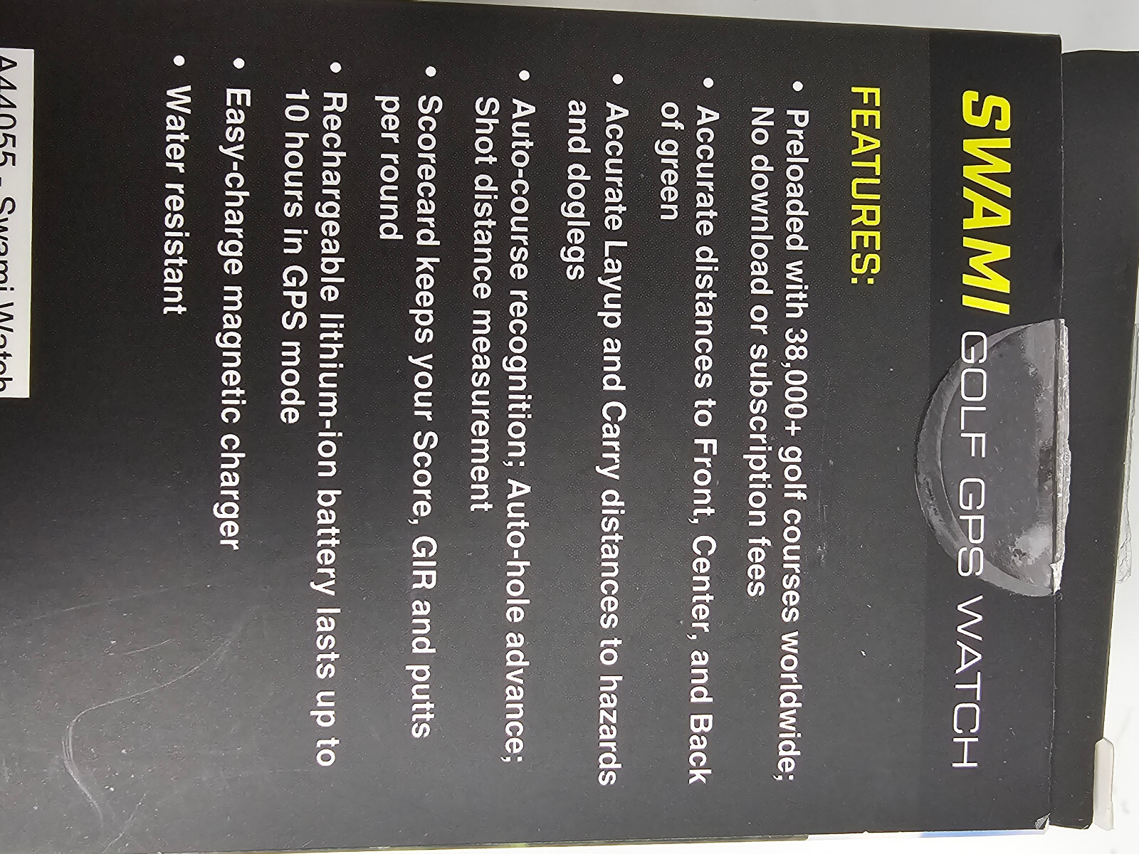 IZZO Golf Swami Golf GPS Watch, with 38,000+ Preloaded Course Maps