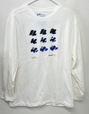 Zara Women's S-M Ader Error Graphic T-Shirt Ecru Long Sleeve T Shirt 0085/017