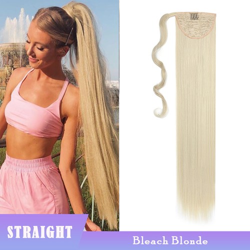 Thick Wavy Clip-in Ponytail Hair Extensions Real Soft Natural As Human Pony Tail - Picture 29 of 142