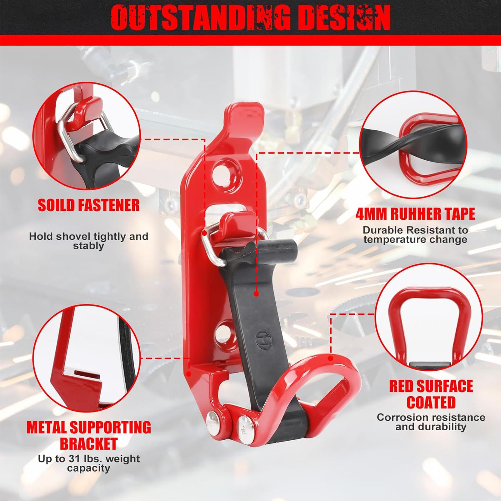 Quick Release Shovel Holder Clamp Axe Holder Mount Kit Multipurpose For