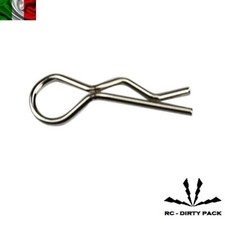 10 Pz BODY CLIPS IN ACCIAIO GALVANIZ CARROZZERIA SCALA 1/8 1/10 1/12 1/14 1/16