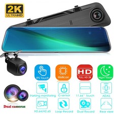 Night Vision Car Dash Mirror Dual Camera G-Sensor Parking Monitor Driving Record