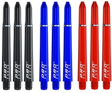 3 Sets Winmau Pro Force Medium Dart Shafts - Ships Tracking - Black Blue Red