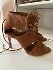 ZARA Leder Stiefeletten Wildleder 36 camel braun Kurzstiefel Boots Pumps Stiefel