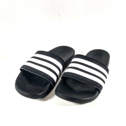 adidas Mens 7 Black and White Slide 