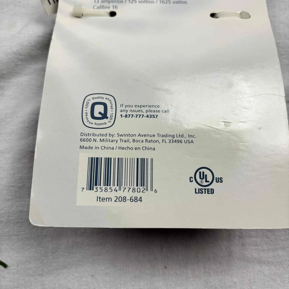 Ativa Extension Cord 1 Ft Black 3 Prong Indoor Power Cable 16 Gauge - Image 3 of 4