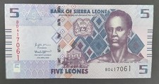 Sierra Leone 2022 Pick-36 5 Leone Banknote New - UNC