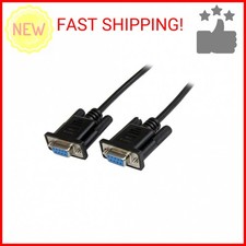 StarTech.com 2m Black DB9 RS232 Serial Null Modem Cable F/F - DB9 Female to Fema