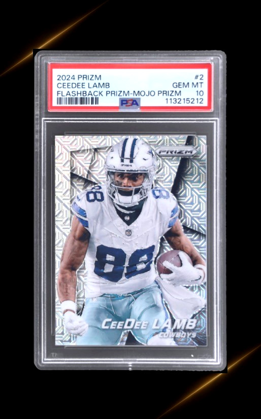 Ceedee Lamb 2024 Panini Prizm Flashback Mojo Refractor /25 #2 (PSA 10)(POP 4) ❄️