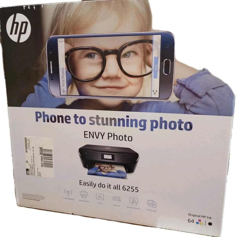 HP ENVY 6255 All-In-One Inkjet Wireless PHOTO Printer New Sealed Box NIB - Image 2 of 4