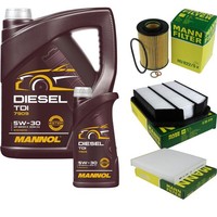 Mann Inspektionspaket 6L Mannol Diesel TDI 5W-30 FüR KIA Magentis 2.0 Crdi