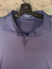 Peter Millar Crown Crafted Polo Shirt Men XXL Navy Blue Performance Golf Polo