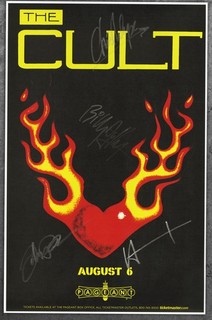 The Cult autographed concert poster Chris Wyse Ian Astbury Billy Duffy