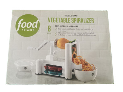 Food Network Tabletop Vegetable Spiralizer 8 Piece Set NIB