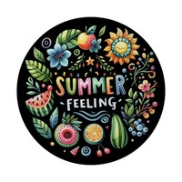 Sommer Vibes Magnet Rund Mit Spruch Summer Feeling
