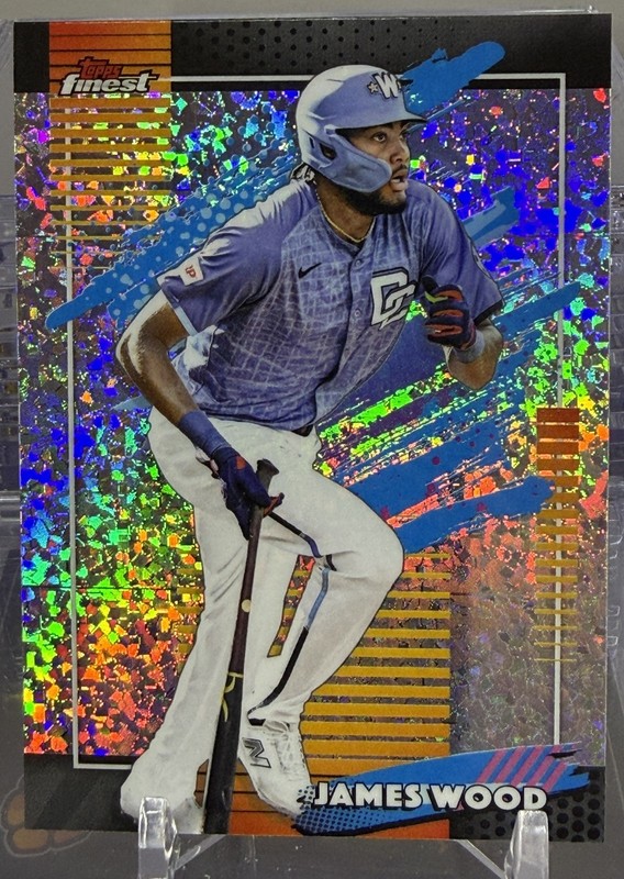2026 Topps Finest James Wood Uncommon Mini-Diamond Refractor #164 Nationals