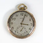 Elgin 7 Jewels 12 Size Gold Plate 10k Case Art Deco Grade 311 Model 3 RUNS