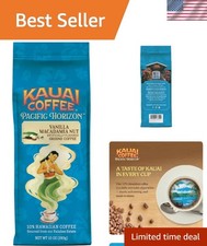 Kauai Hawaiian Ground Coffee - Vanilla Macadamia Nut, 10oz, Medium Roast Bliss