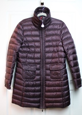 Moncler Vanneau 90% Down Coat Plum Purple Hungary 2-Way Zip Funnel Neck 4/LG/XL