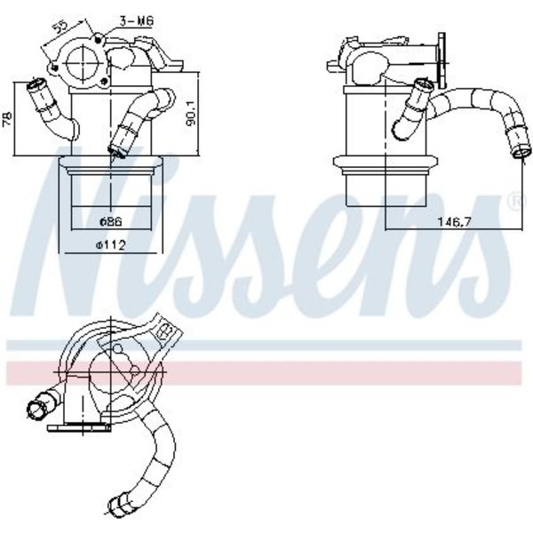 Nissens AGR-KÜHLER AbgasrÜCkfÜHrung Passend FüR Skoda Yeti VW Beetle Caddy CC-image