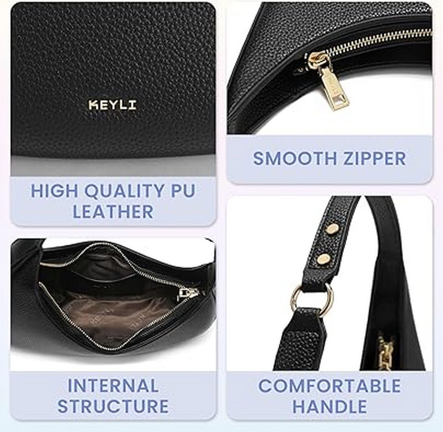 Shoulder Bag Polene Bags for Women Fashionable Casual Vegan Leather Zip