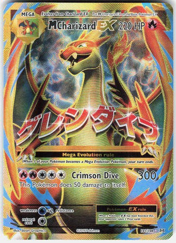 Pokemon M Charizard EX 101/108 Ultra Rare Evolutions Pokemon Holo G