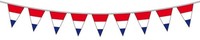 Folat 07428 Wimpelkette Girlande Rot-Weiß-Blau-10 M, Mehrfarbig