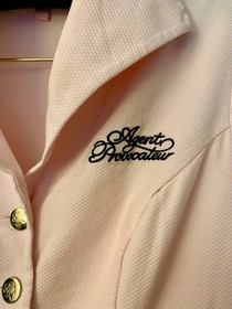 Agent Provocateur Original Pink Uniform Gold Buttons Size 10, FR:38