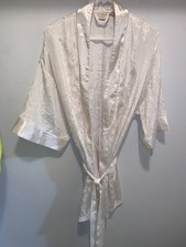 Victoria's Secret Ivory Robe One Size fits all Gold label VTG Satin Kimono