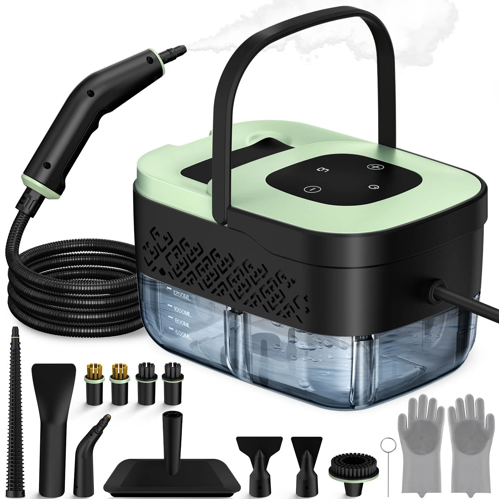 Steam Cleaner, Portable Steamer for Cleaning with 16pcs Accessories, 6-Level Adj