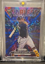 2022 Panini Prizm - Fearless Ronald Acuña Jr. Blue Donut Circle Prizm #46/199