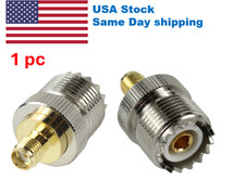 1 Pcs PL259 UHF Female Plug to SMA Female Plug RF Adapter Barrel Connector