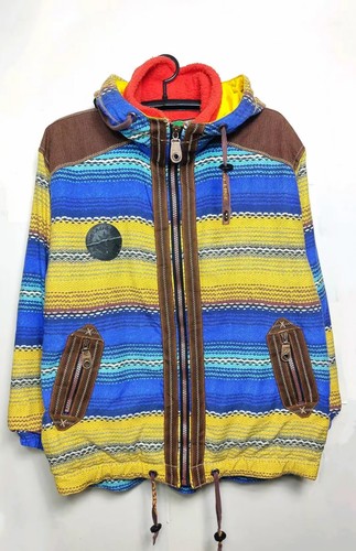 Goldwin, Vintage AUGE JAM LINE by Goldwin Made in Japan Hooded Jacket – Multicolor Stripe