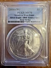 2016 -(W) SILVER EAGLE 30TH ANNIVERSARY PCGS MS70. First Strike