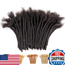 Teresa 4" 0.4cm Human Hair Loc Extensions Natural Black 70 Strands Permanent