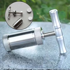 T-type Manual Pill Crusher Metal Pill Grinder, Spice Cracker Crusher Grinder US