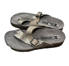 Mephisto Air-Relax Gray Python Strap Buckle Women's Sandals Size 38
