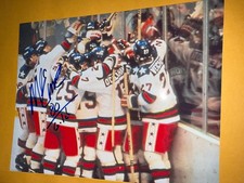 MIKE ERUZIONE signed 1d USA HOCKEY 1980 OLYMPICS 8x10 photo