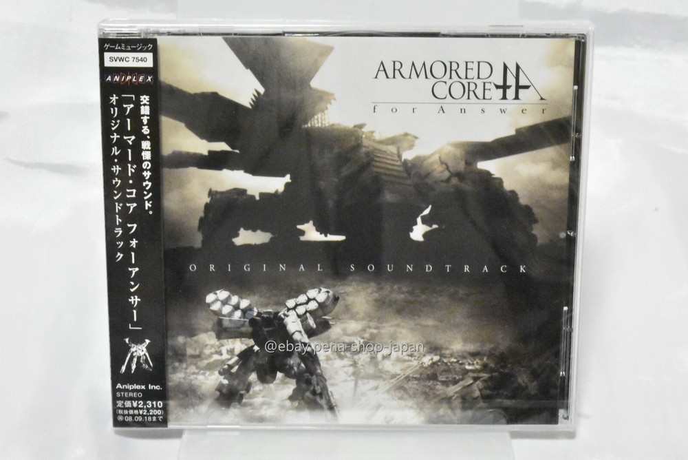 Armored Core 4 For Answer Original Soundtrack Japan PS3 SOUNDTRACK CD NEW